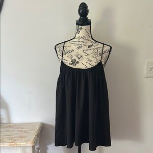 Victoria's Secret Black Criss Cross Back Slip Tank Top Women's size L/XL